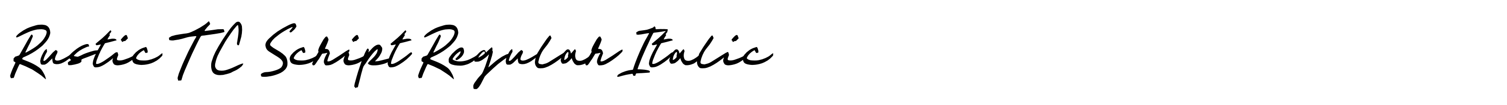 Rustic TC Script Regular Italic